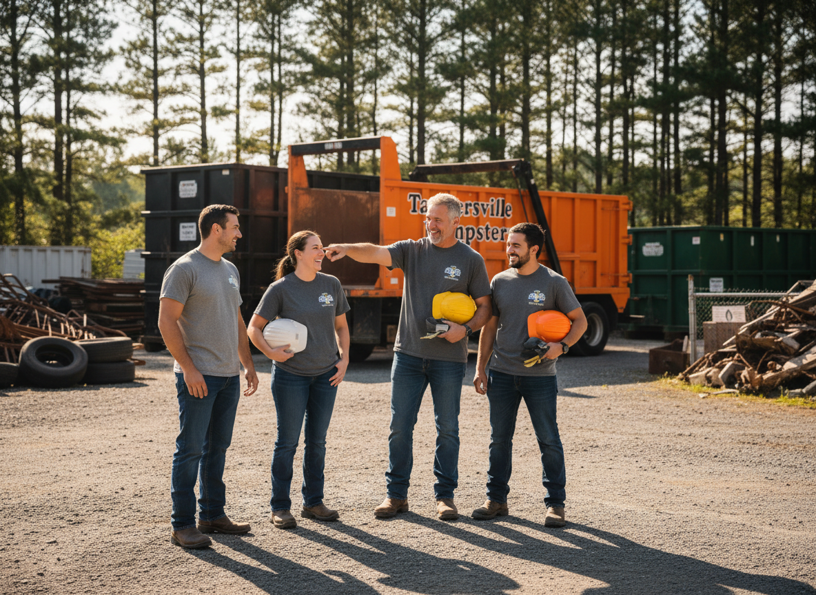 The True Dumpster Rental Tannersville team at work in Tannersville